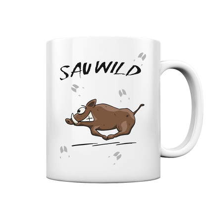 Sauwild wilde Sau | Wildschwein Keiler - Tasse glossy
