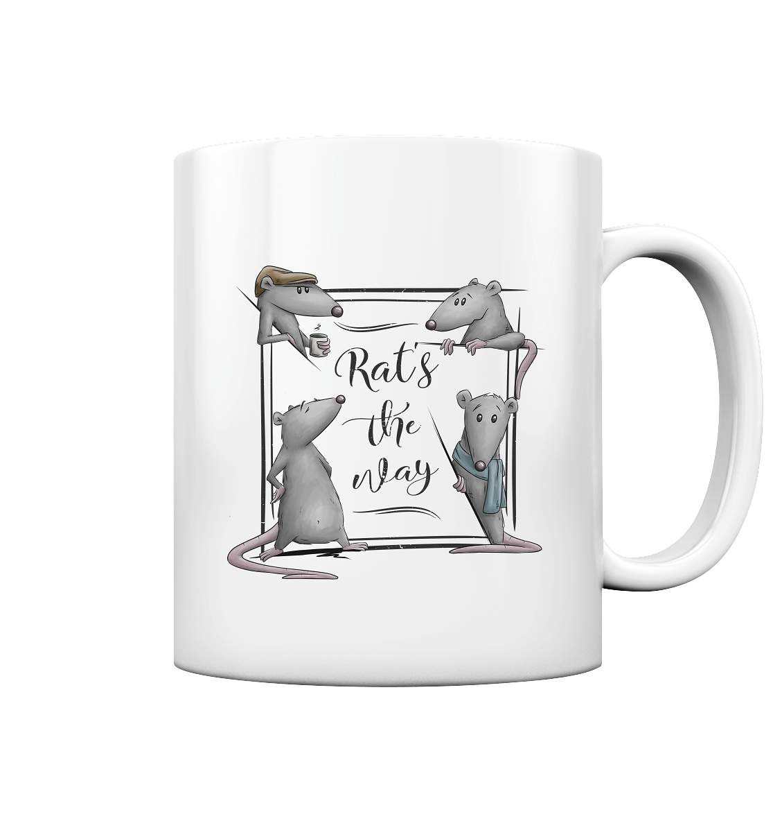 Rat’s The Way Kaffeehaus Ratten - Tasse glossy