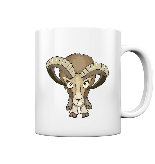 Bockiges Mufflon Widder Schafbock - Tasse glossy