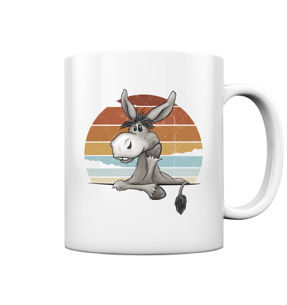 Lässiges Maultier Retro Esel - Tasse glossy