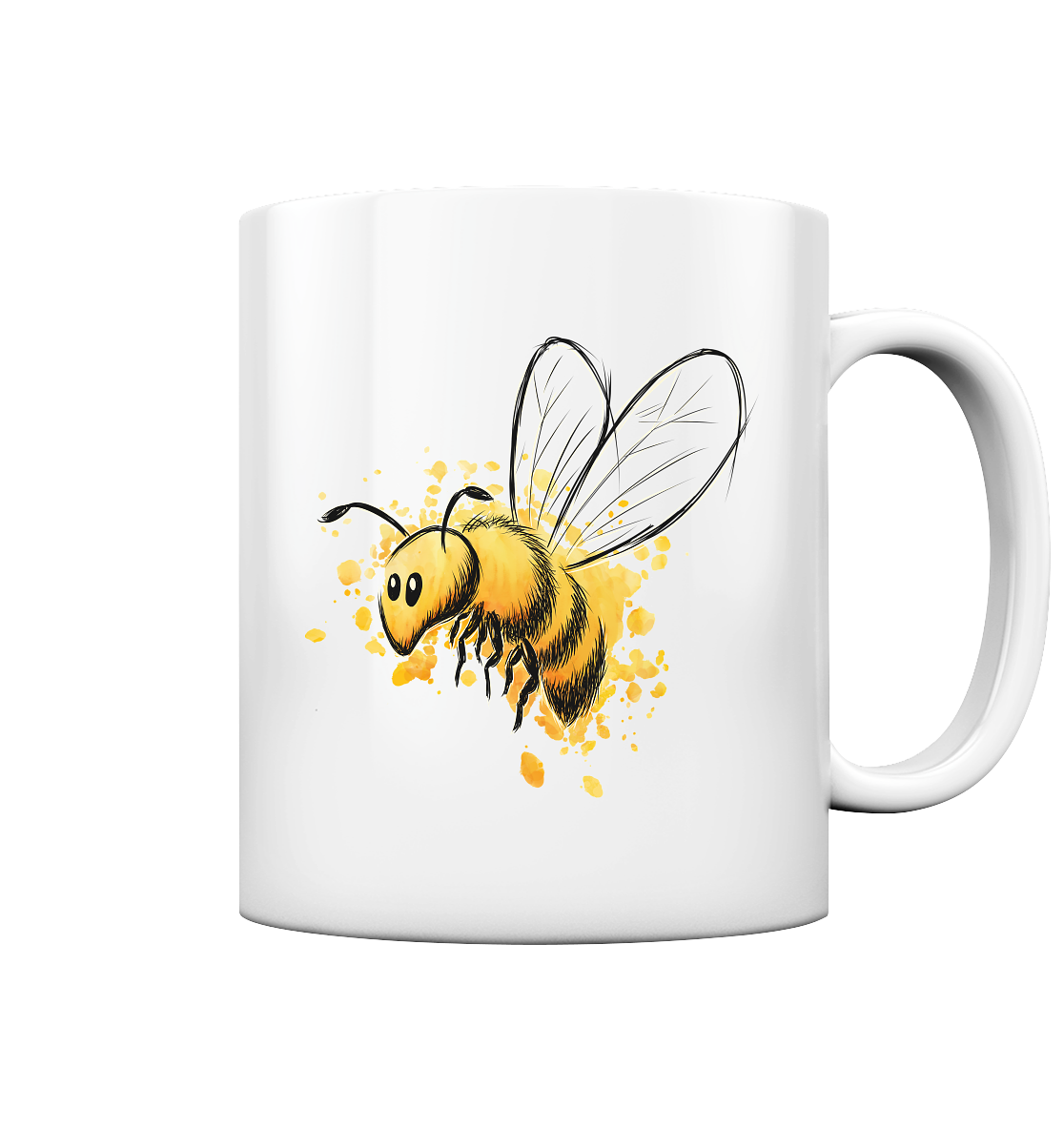 Lässige kleine Honig-Biene - Tasse glossy