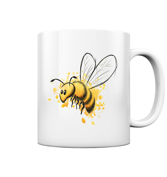 Lässige kleine Honig-Biene - Tasse glossy