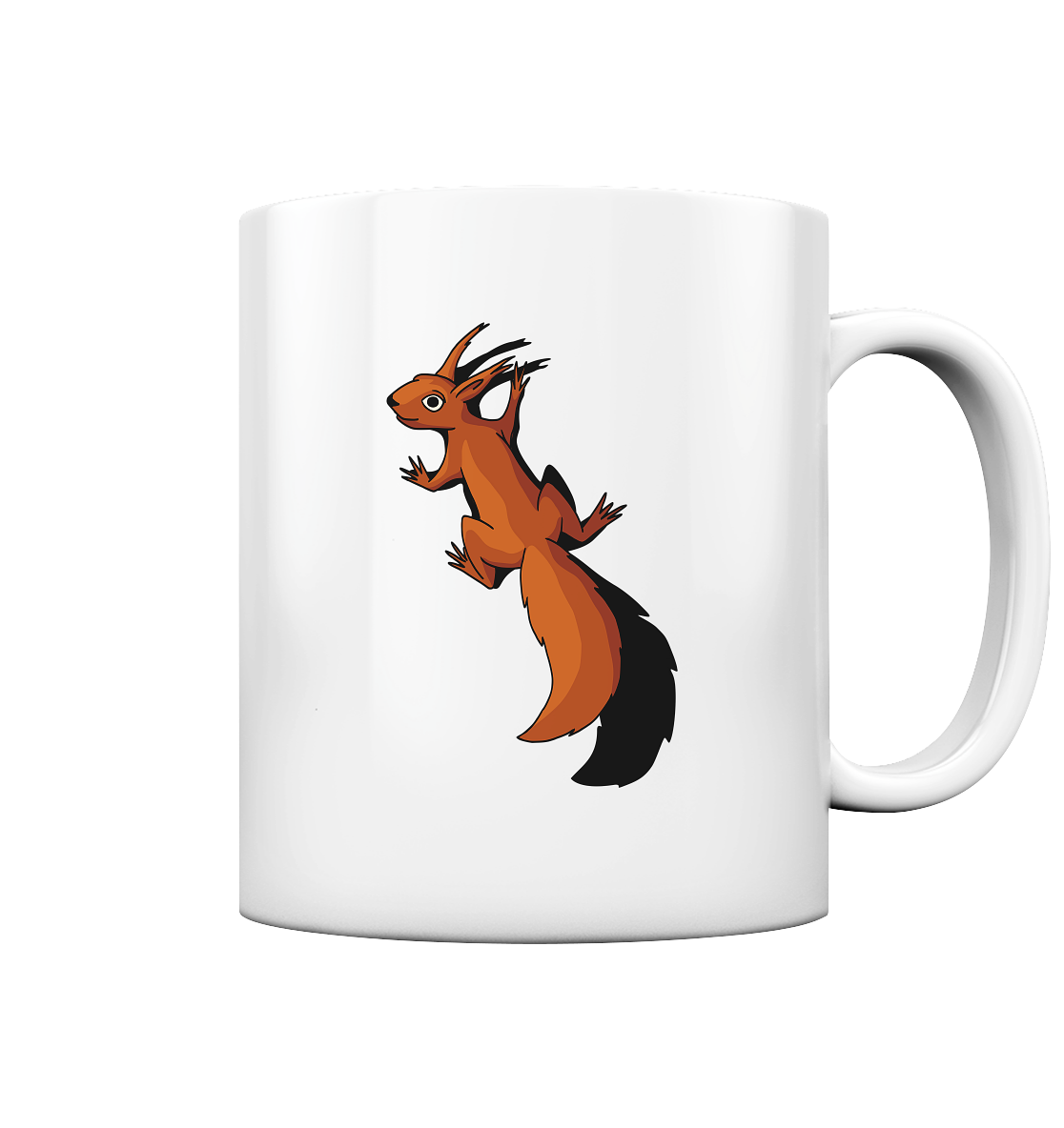 Süßes Eichhörnchen klettert - Tasse glossy