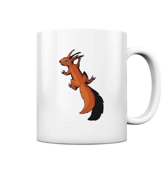Süßes Eichhörnchen klettert - Tasse glossy