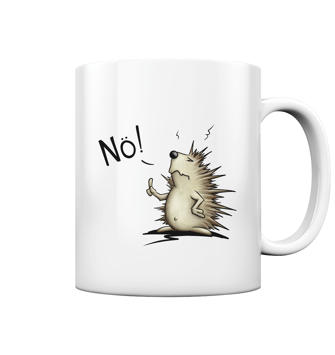 Nö! Grummeliger Igel - Tasse glossy