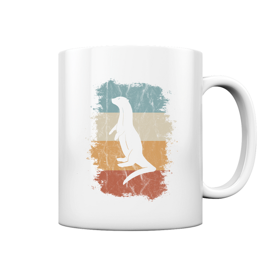 Retro Otter Fischotter Silhouette - Tasse glossy