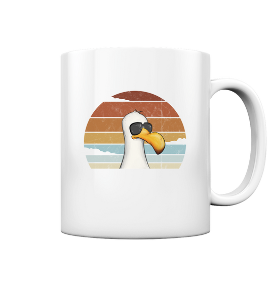Cool lässige Retro Möwe - Tasse glossy