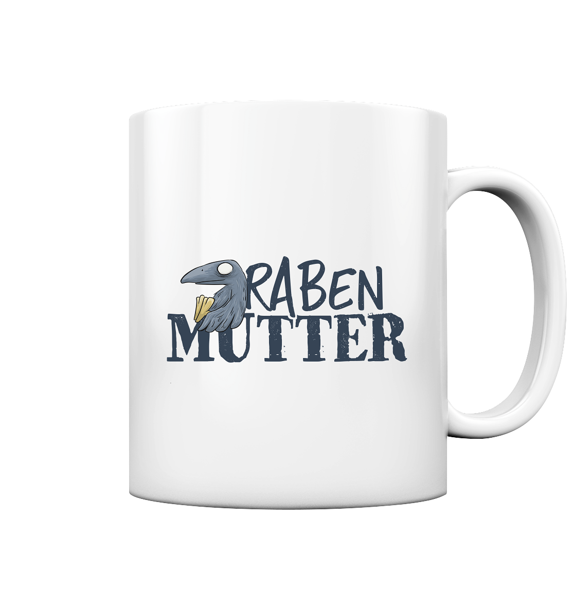 Rabenmutter Krähenmama - Tasse glossy