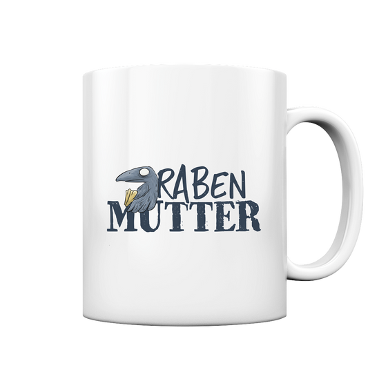 Rabenmutter Krähenmama - Tasse glossy