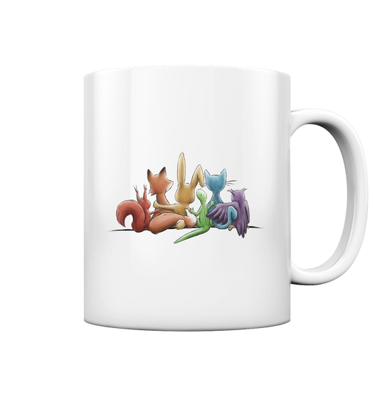 Regenbogen Tiere für Freundschaft, Toleranz und Vielfalt - Tasse glossy