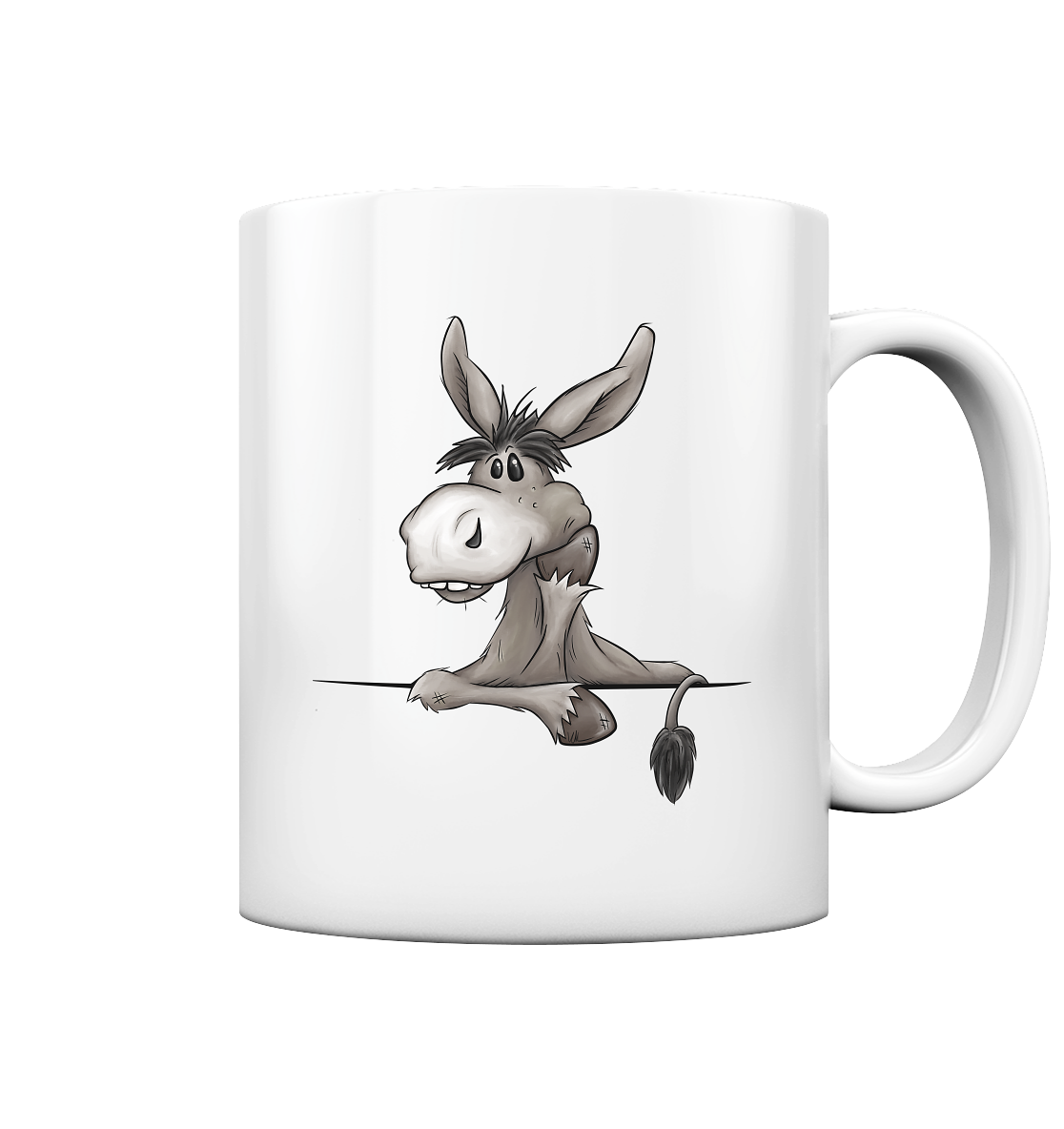 Lustiger lässiger Esel - Tasse glossy