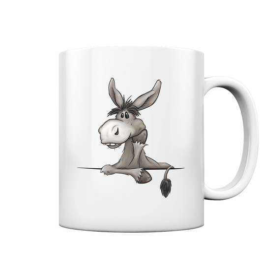 Lustiger lässiger Esel - Tasse glossy