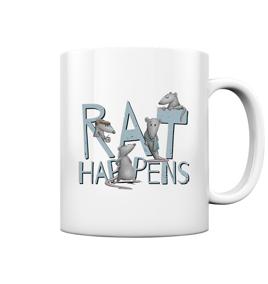Rat Happens Ratten - Tasse glossy