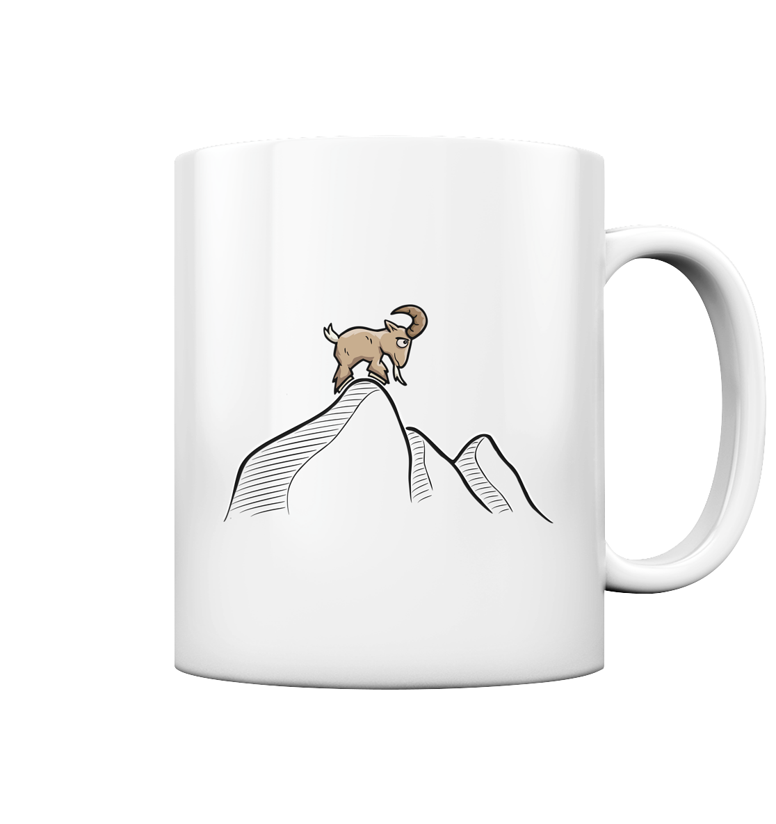 Ziegenbock in den Bergen - Tasse glossy