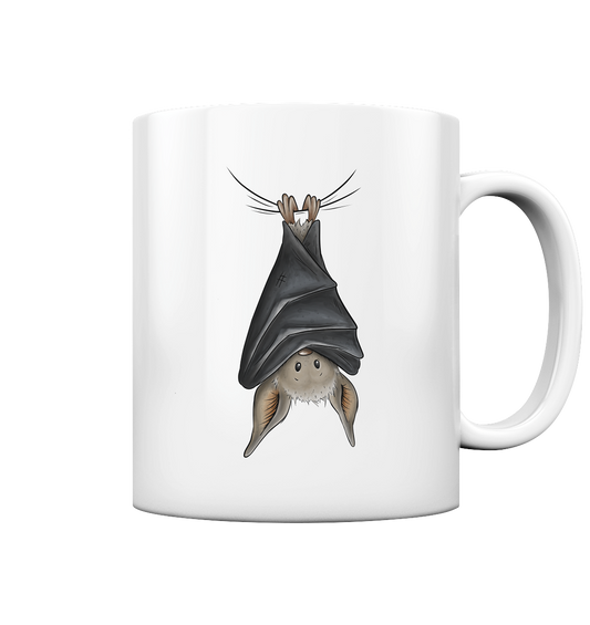 Lustig chillende Fledermaus - Tasse glossy