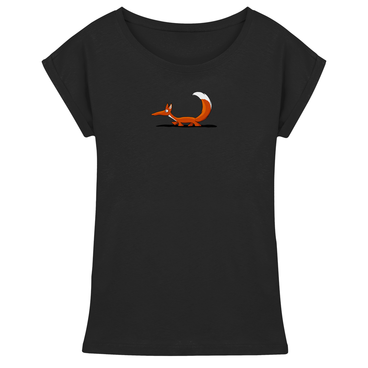Lässiger cooler Fuchs | Mr. Fox, der Schleicher - Womens Extended Shoulder T-Shirt