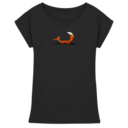Lässiger cooler Fuchs | Mr. Fox, der Schleicher - Womens Extended Shoulder T-Shirt