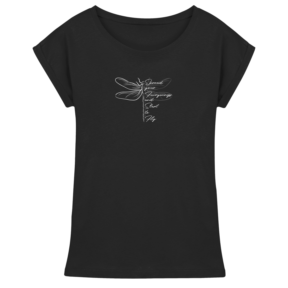Breite die Flügel aus und flieg los | Libelle - Womens Extended Shoulder T-Shirt