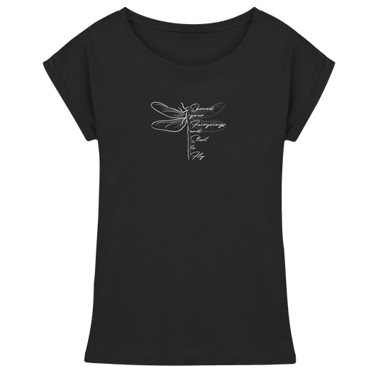 Breite die Flügel aus und flieg los | Libelle - Womens Extended Shoulder T-Shirt