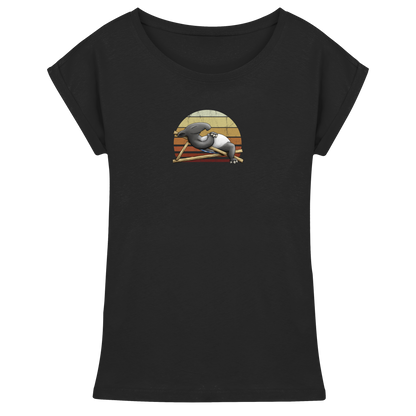 Lässiger Retro Sundown Tapir - Womens Extended Shoulder T-Shirt