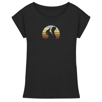 Retro Eichhörnchen Silhouette - Womens Extended Shoulder T-Shirt