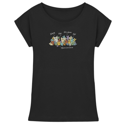 Nope, Nee, Nö Katzen - Womens Extended Shoulder T-Shirt