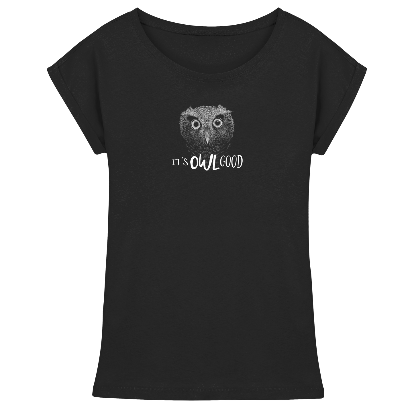 OWL Good | Kritzel-Kunst-Eule - Womens Extended Shoulder T-Shirt