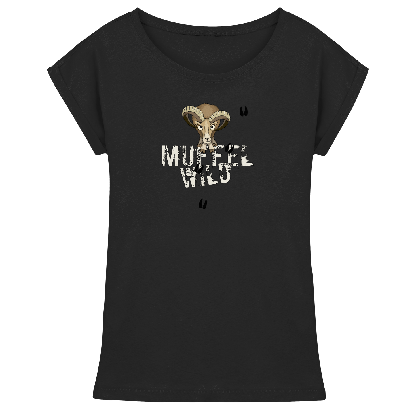 Muffel Wild Mufflon - Womens Extended Shoulder T-Shirt