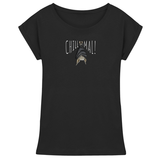Chill Mal gemütliche Fledermaus - Womens Extended Shoulder T-Shirt