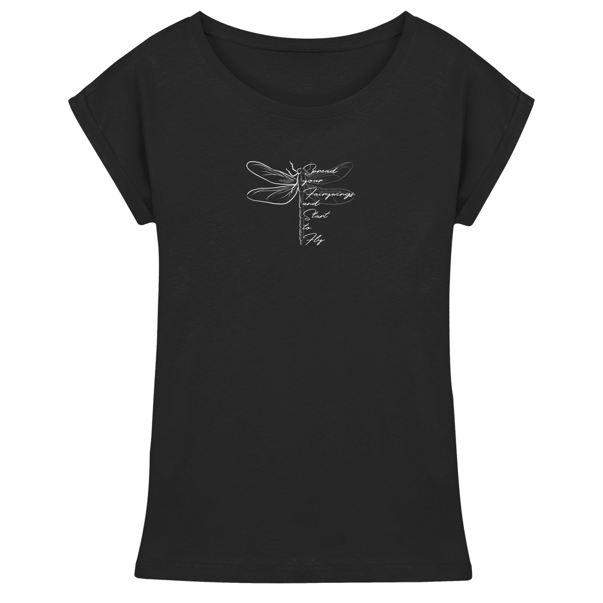 Breite die Flügel aus und flieg los | Libelle - Womens Extended Shoulder T-Shirt