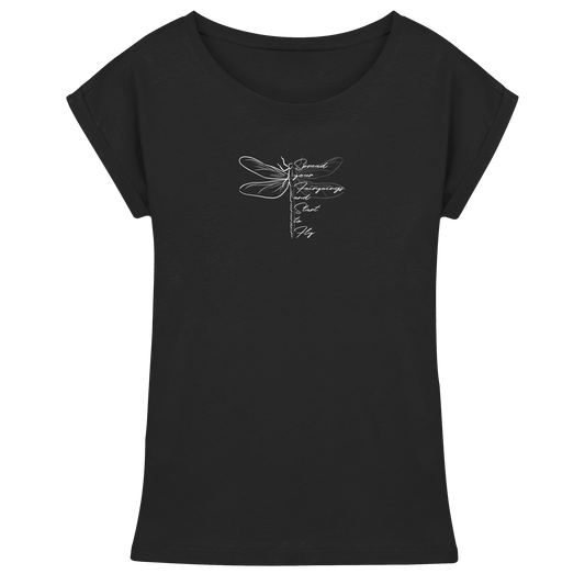 Breite die Flügel aus und flieg los | Libelle - Womens Extended Shoulder T-Shirt