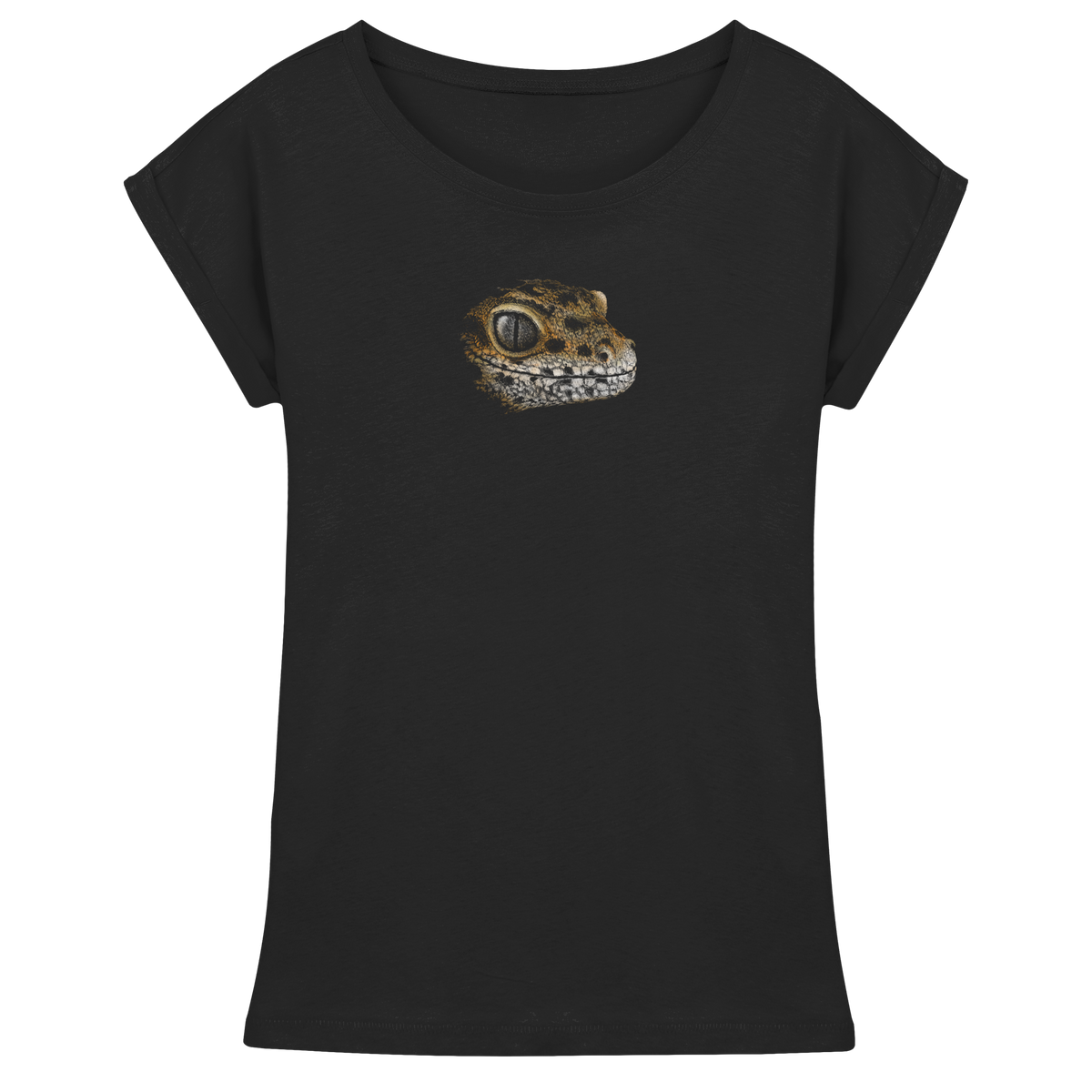 Leopard Gecko Skizze Kritzelkunst - Womens Extended Shoulder T-Shirt