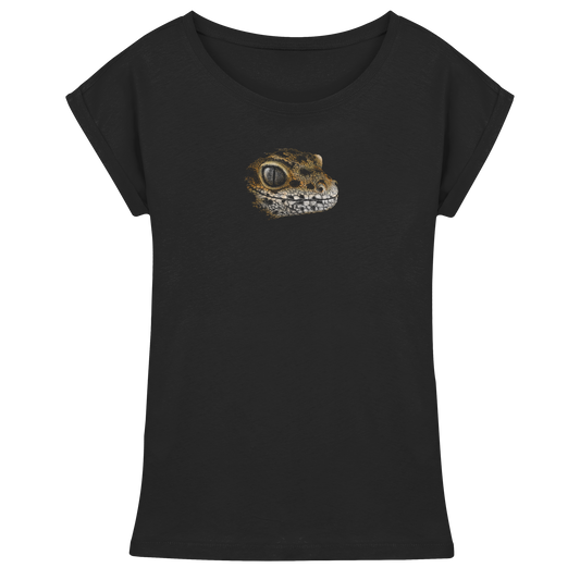 Leopard Gecko Skizze Kritzelkunst - Womens Extended Shoulder T-Shirt