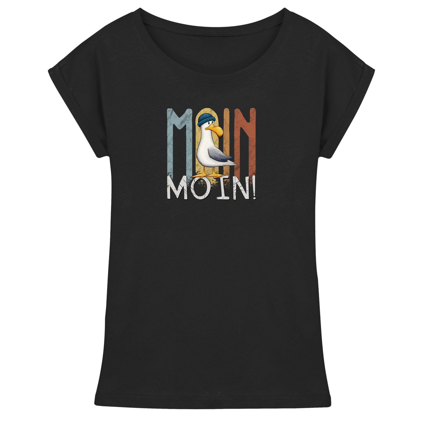 Moin Moin norddeutsche Möwe - Womens Extended Shoulder T-Shirt