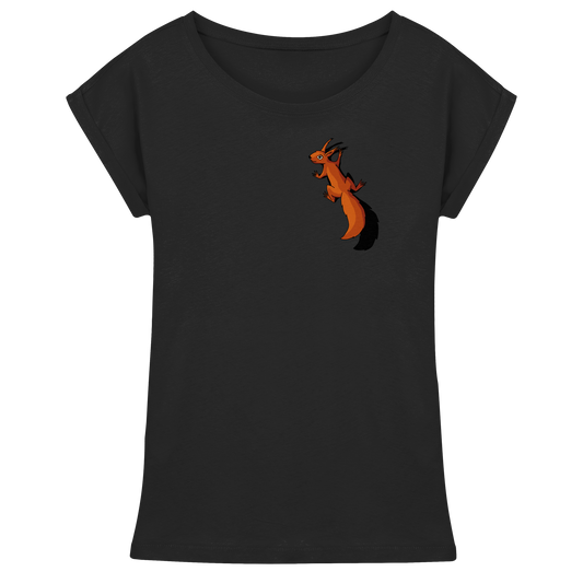 Süßes Eichhörnchen klettert - Womens Extended Shoulder T-Shirt