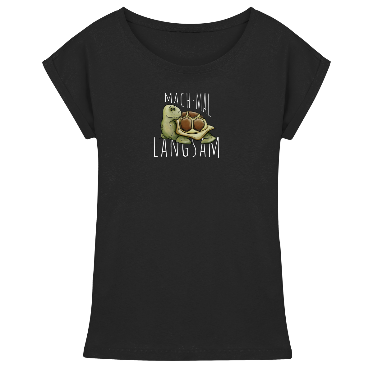 Mach mal langsam Schildkröte - Womens Extended Shoulder T-Shirt