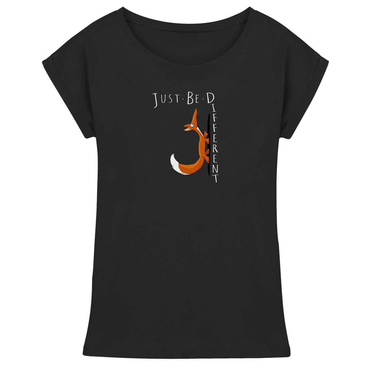 Just Be Different | Sei Anders, kleiner Fuchs - Womens Extended Shoulder T-Shirt