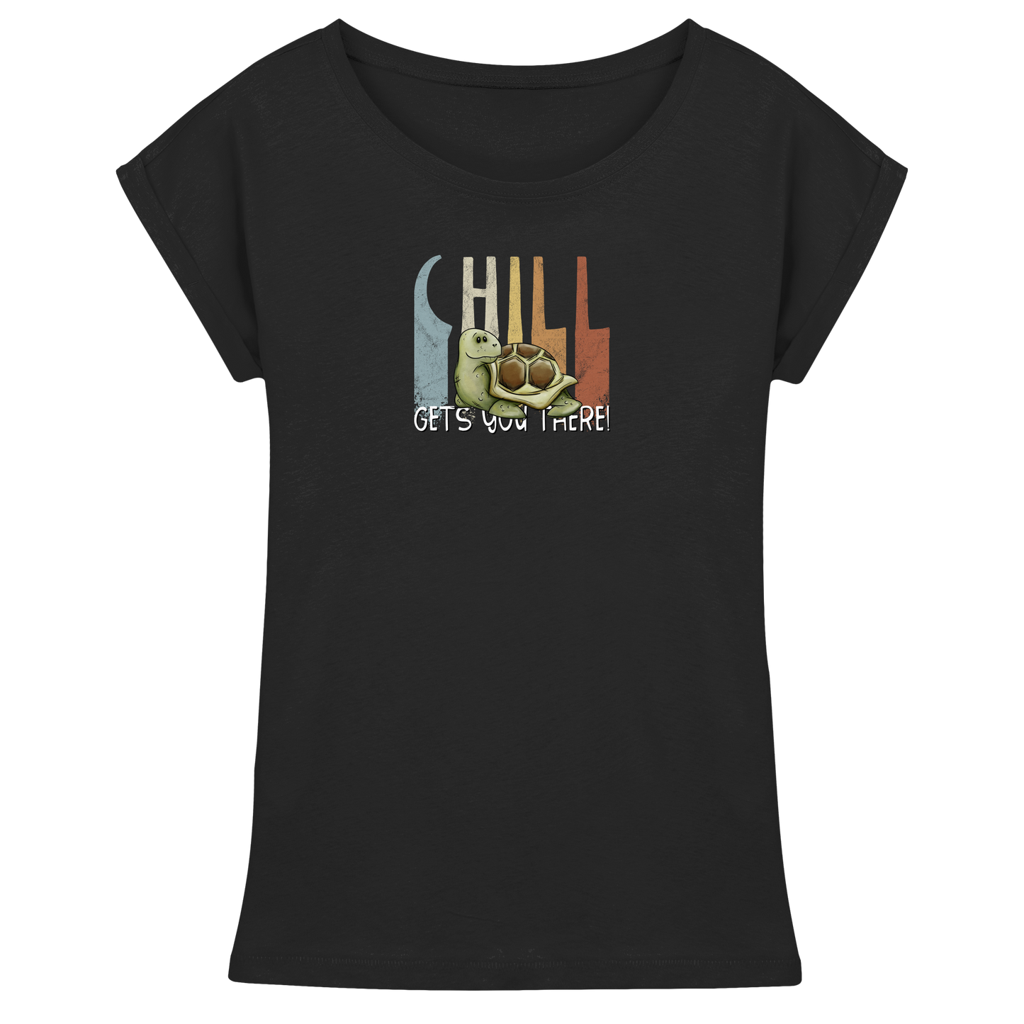 Gechillt gemütliche Schildkröte - Womens Extended Shoulder T-Shirt