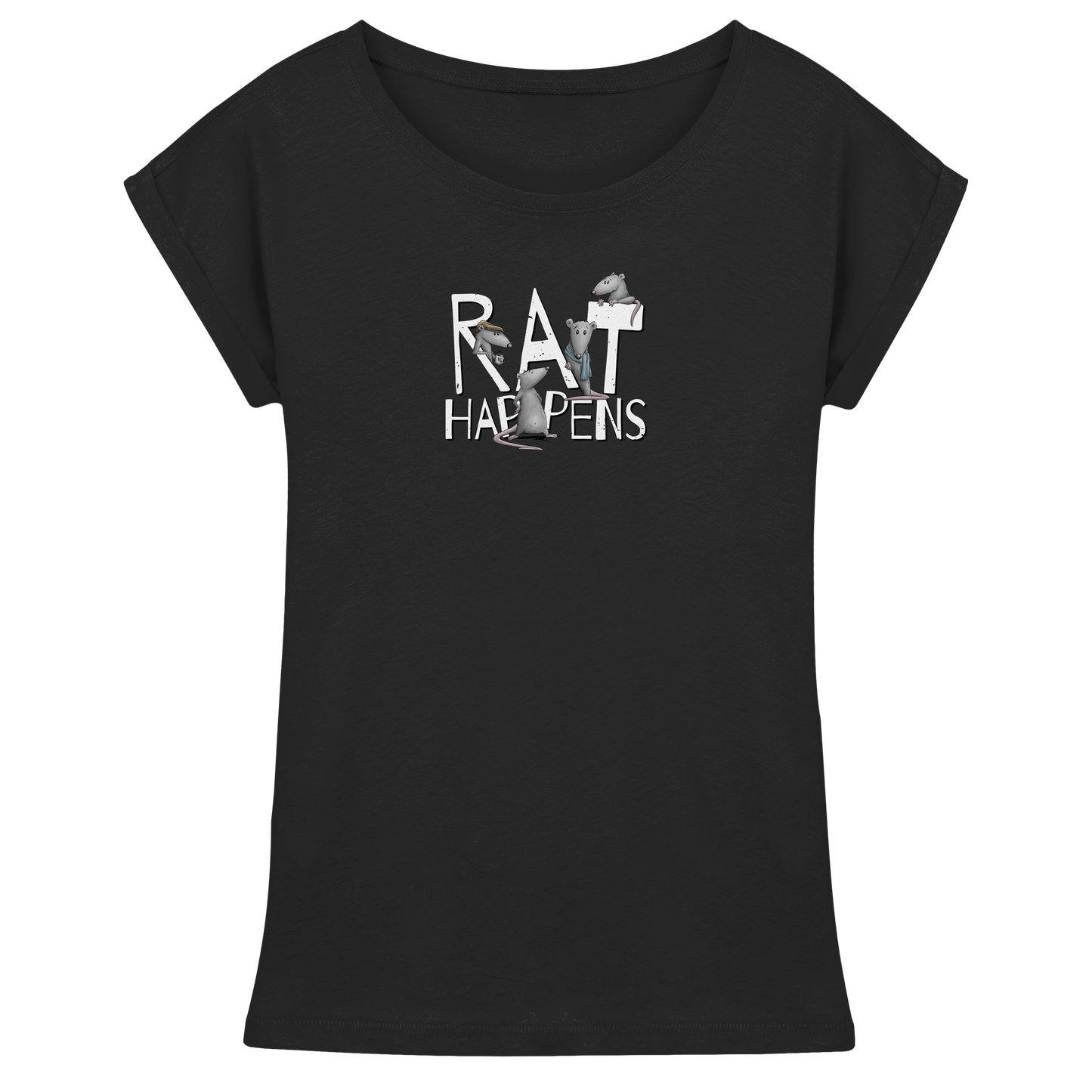 Rat Happens Ratten - Womens Extended Shoulder T-Shirt