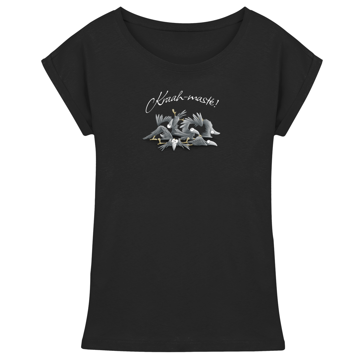 Kraah-masté! Yoga Raben Krähen - Womens Extended Shoulder T-Shirt