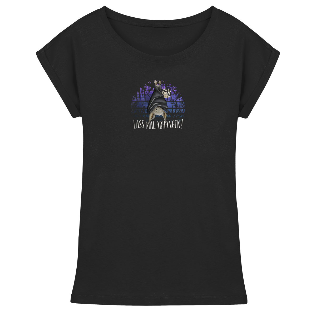 Lass mal abhängen Fledermaus - Womens Extended Shoulder T-Shirt