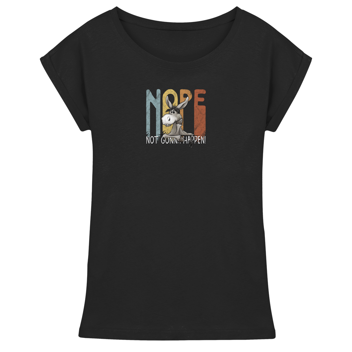 Nope | bockiger Esel - Womens Extended Shoulder T-Shirt