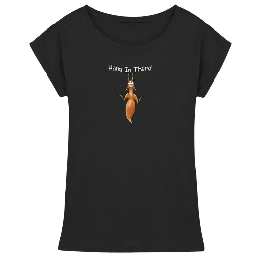 Hang In There | Lässiges Eichhörnchen - Womens Extended Shoulder T-Shirt