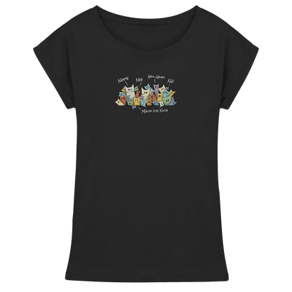 Nope, Nee, Nö Katzen - Womens Extended Shoulder T-Shirt