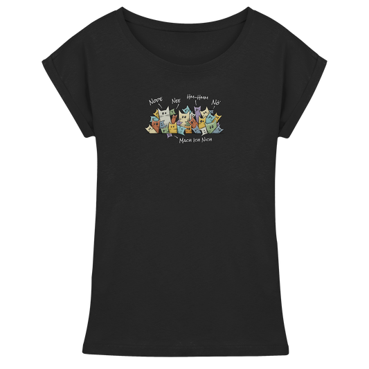 Nope, Nee, Nö Katzen - Womens Extended Shoulder T-Shirt