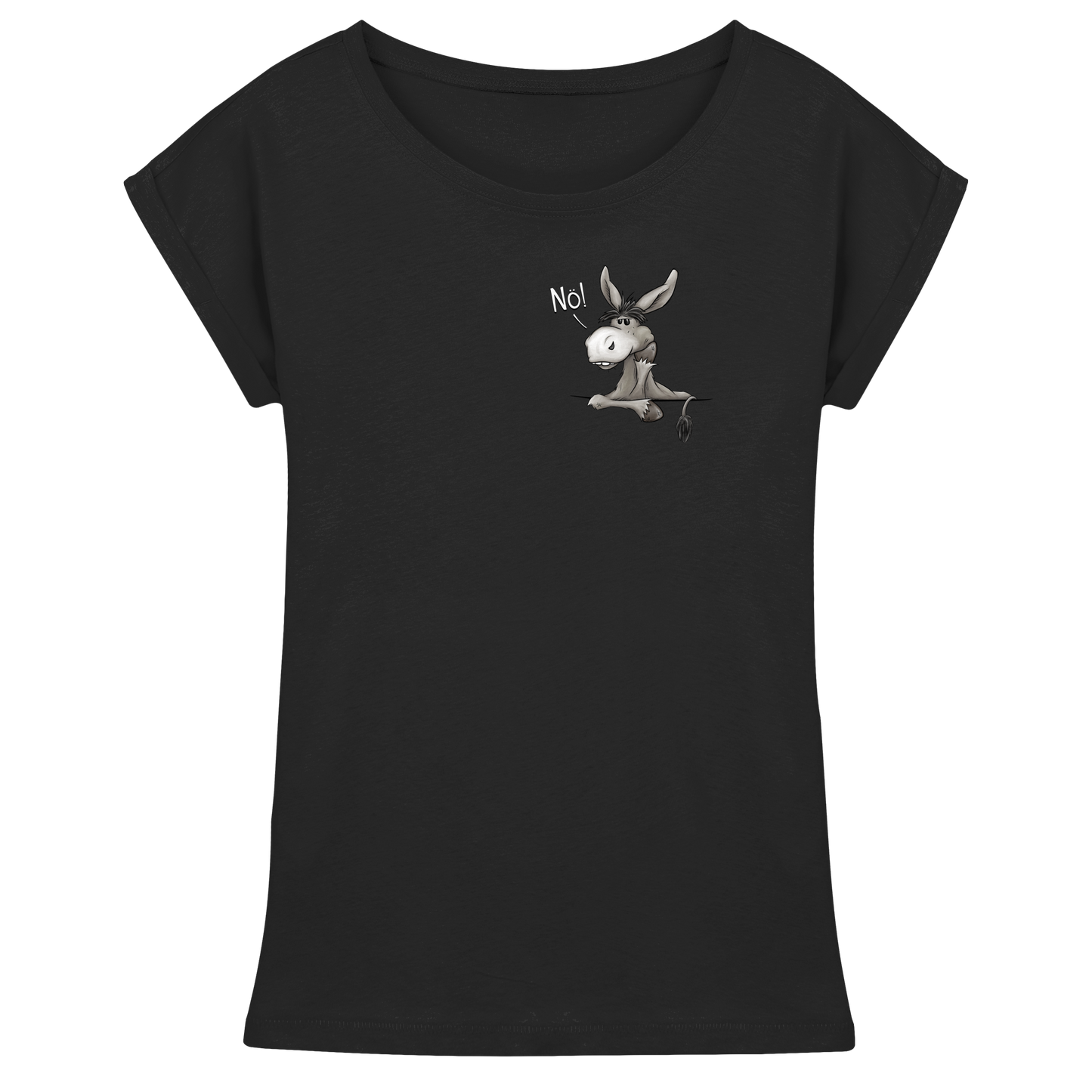 Nö! Störrischer Esel - Womens Extended Shoulder T-Shirt