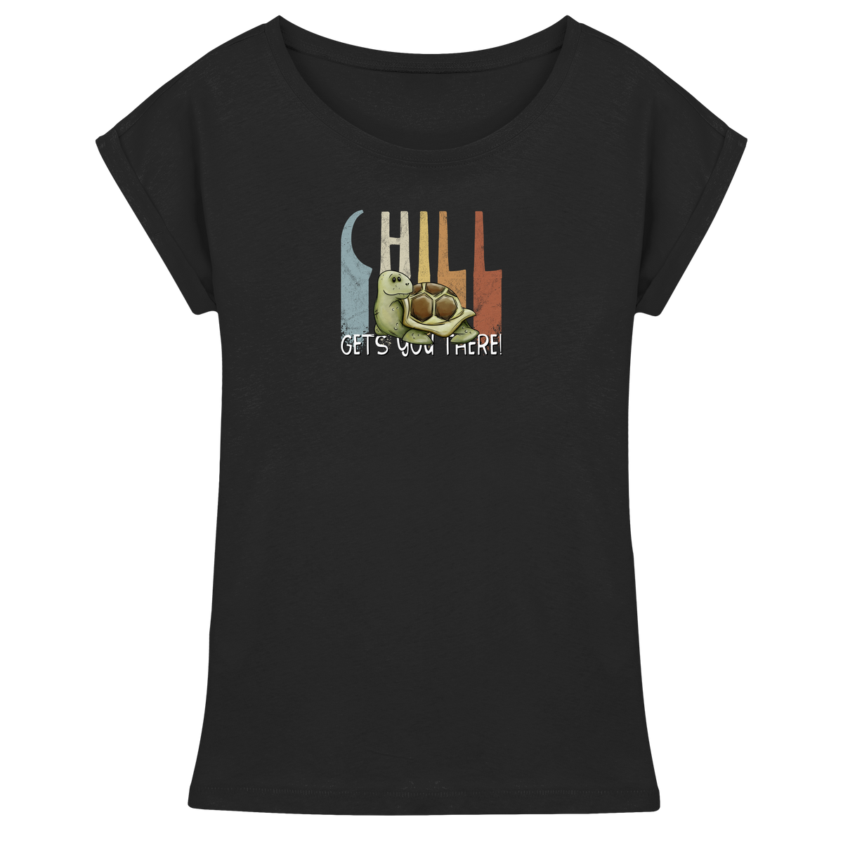 Gechillt gemütliche Schildkröte - Womens Extended Shoulder T-Shirt