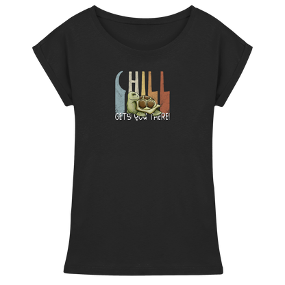 Gechillt gemütliche Schildkröte - Womens Extended Shoulder T-Shirt