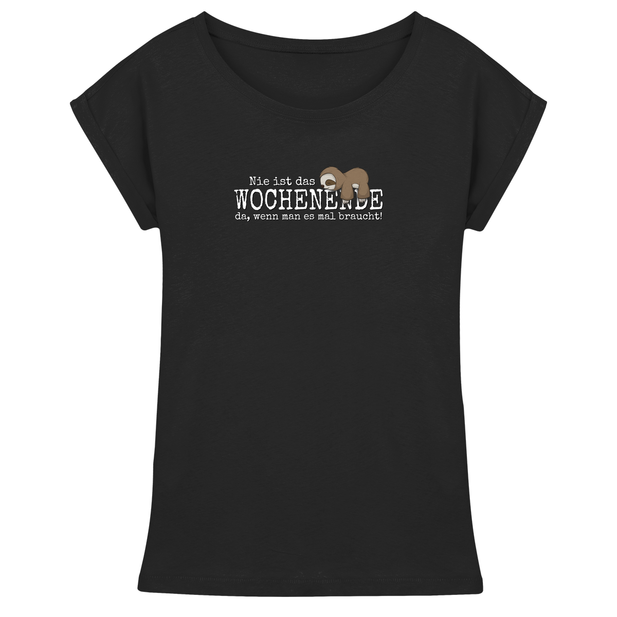 Kawaii Faultier Wochenende - Womens Extended Shoulder T-Shirt