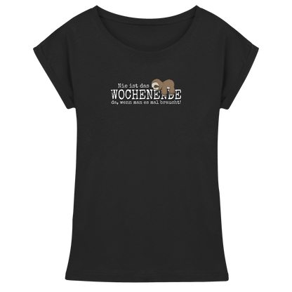 Kawaii Faultier Wochenende - Womens Extended Shoulder T-Shirt